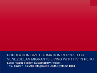 Report cover with title name and USAID logo