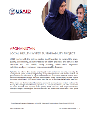 afghanistan factsheet