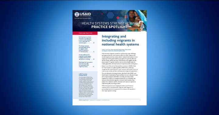 Health Systems Strengthening Practice Spotlight Integrating and Including Migrants in National Health Systems teaser