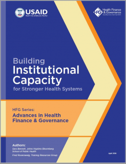 Building Institutional Capacity for Stronger Health Systems