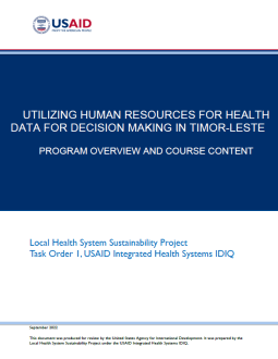 utilizing human resource for health data