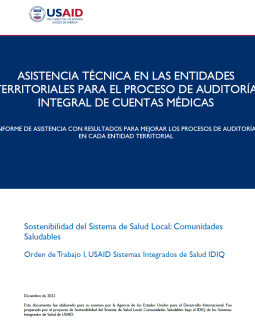 Asistencia Técnica en las Entidades Territoriales para el Proceso de Auditoría Integral de Cuentas Médicas