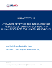 Report cover with title name and USAID logo