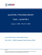 LHSS Quarterly Progress Report Year 1, Quarter 2 Cover Image