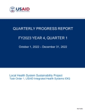 LHSS Quarterly Progress Report Year 4, Quarter 1 Cover Image