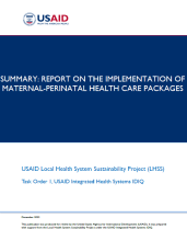 Summary Report on the Implementation of Maternal-Perinatal Health Care Packages