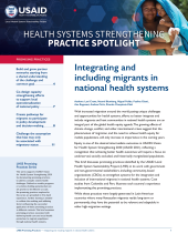 HSS Practice Spotlight Brief Integrating and Including Migrants in National Health Systems