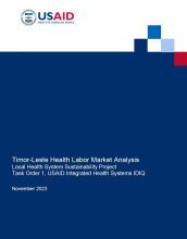 Timor-Leste Health Labor Market Analysis